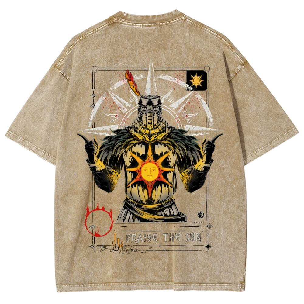 Dark Souls Unisex Fit Washed T-Shirt 2604014485