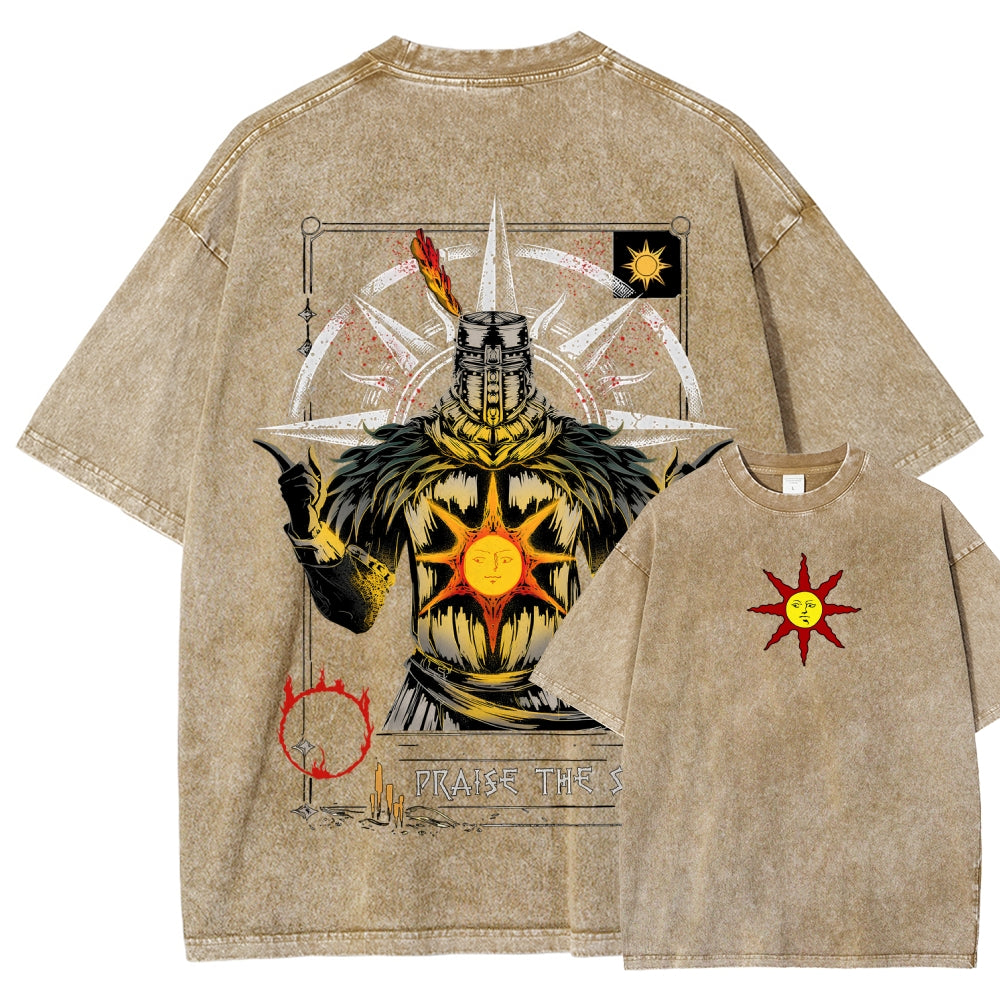 Dark Souls Unisex Fit Washed T-Shirt 2604014485