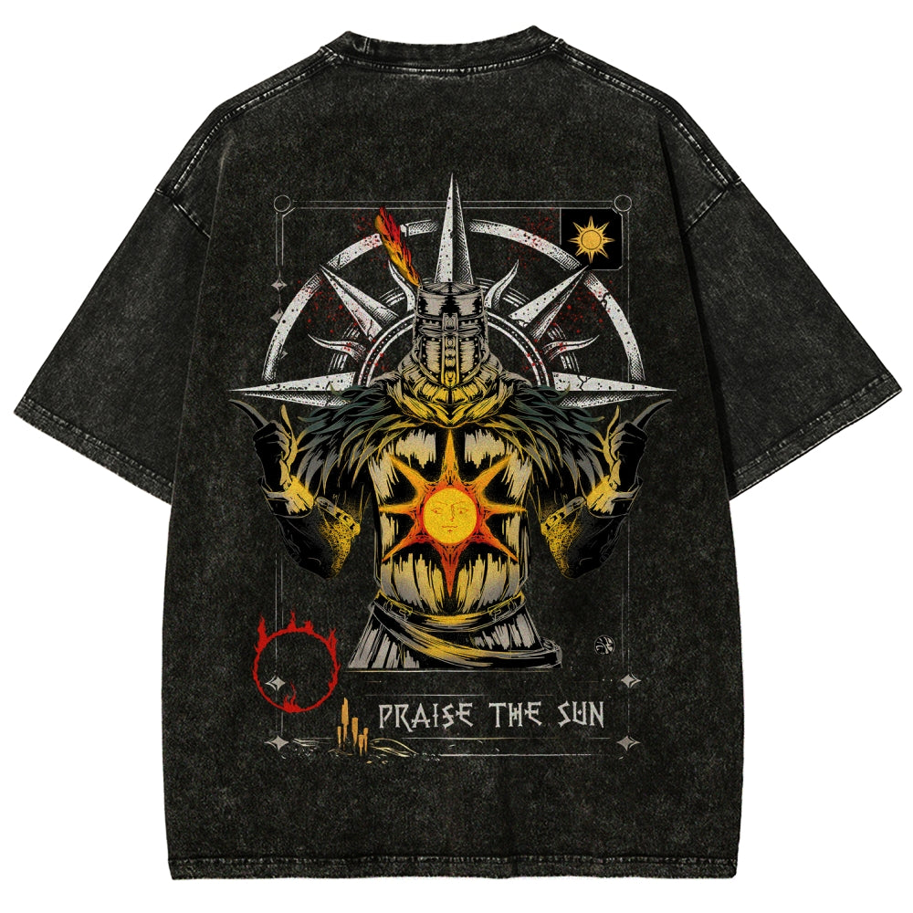 Dark Souls Unisex Fit Washed T-Shirt 2604014485