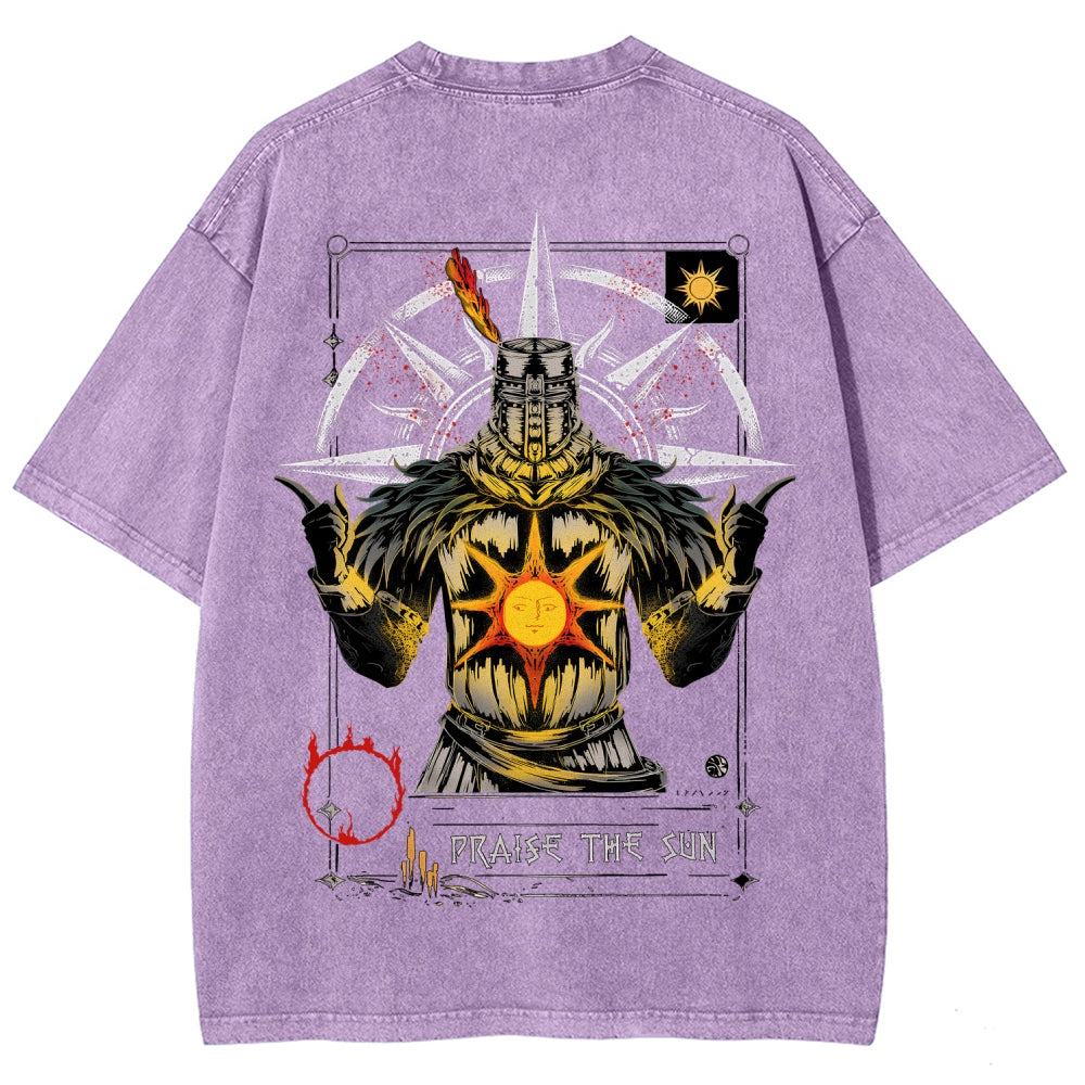 Dark Souls Unisex Fit Washed T-Shirt 2604014485