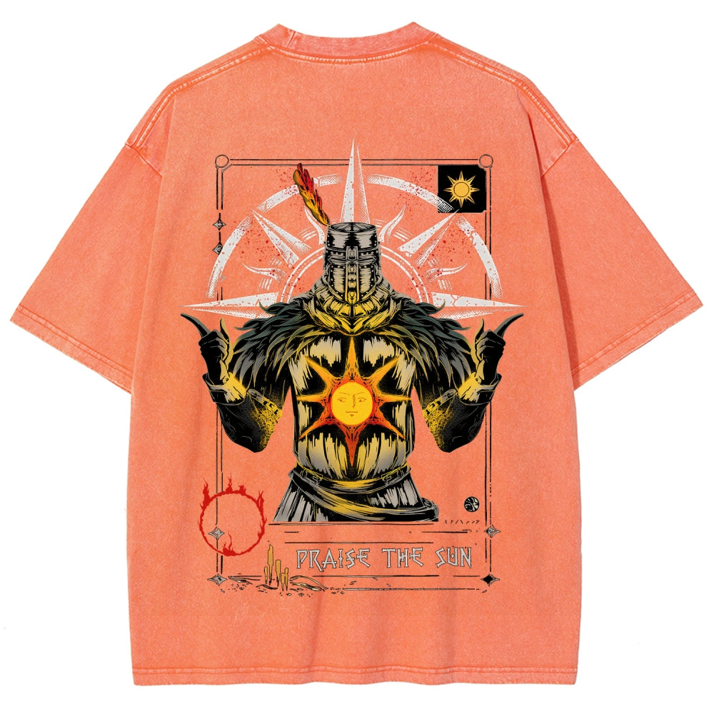 Dark Souls Unisex Fit Washed T-Shirt 2604014485