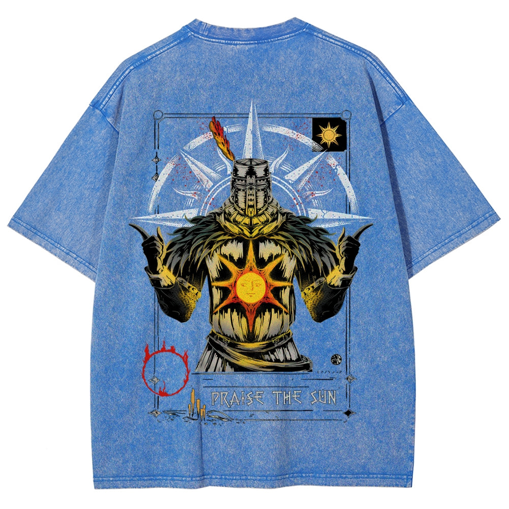 Dark Souls Unisex Fit Washed T-Shirt 2604014485
