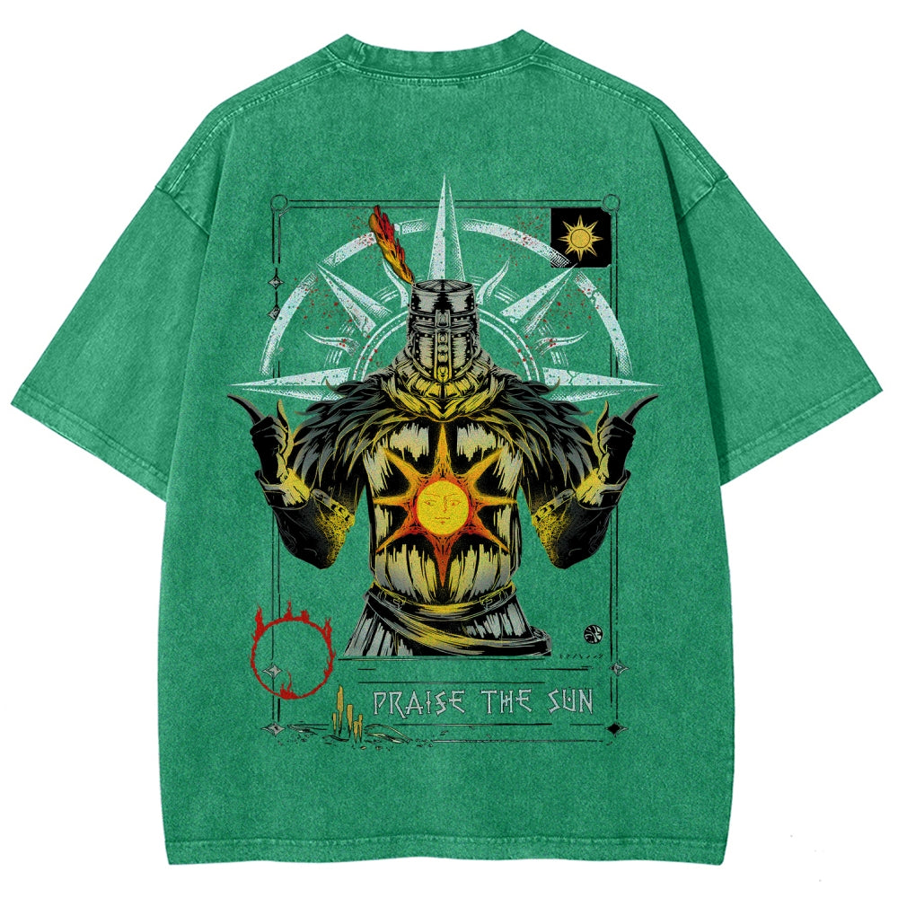 Dark Souls Unisex Fit Washed T-Shirt 2604014485