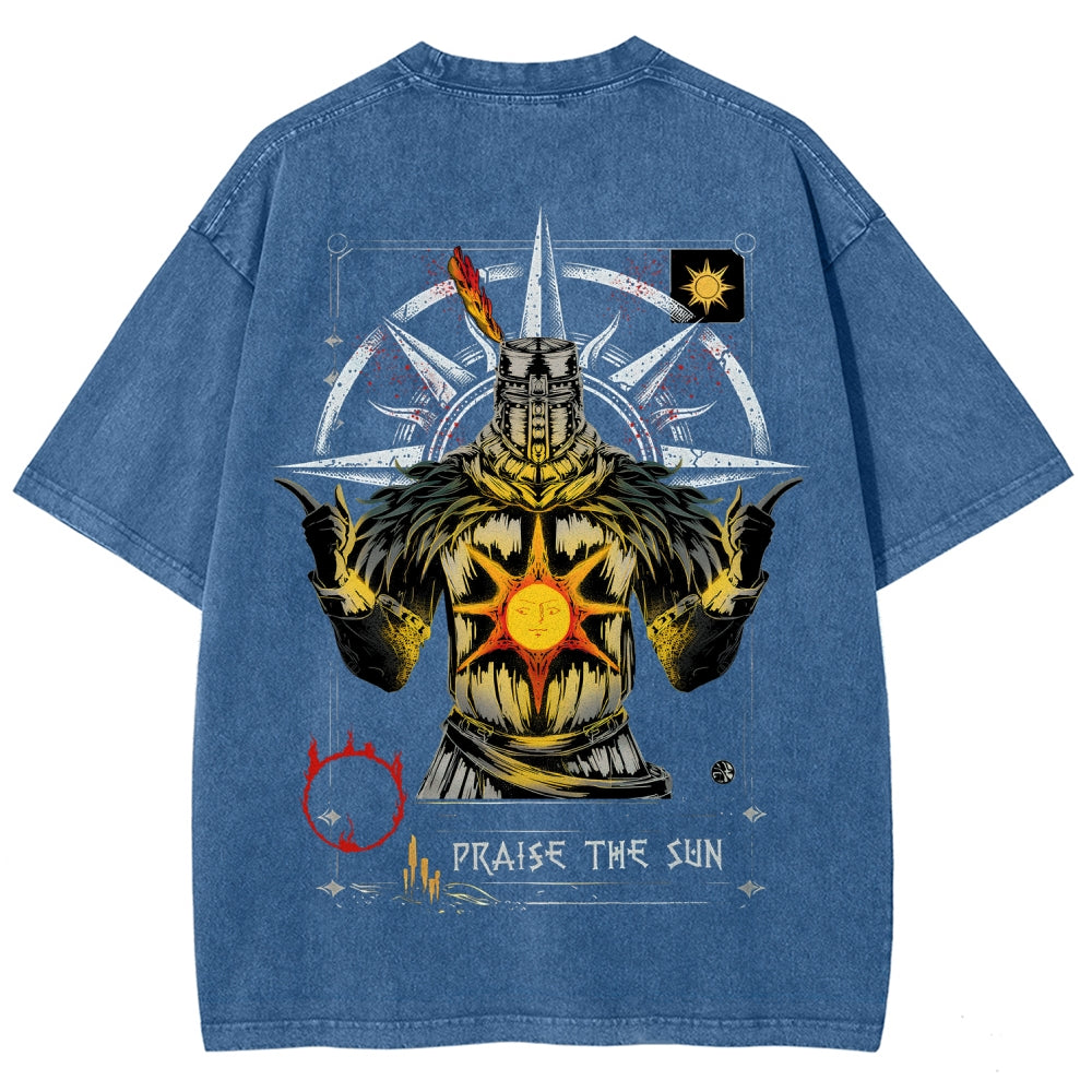 Dark Souls Unisex Fit Washed T-Shirt 2604014485