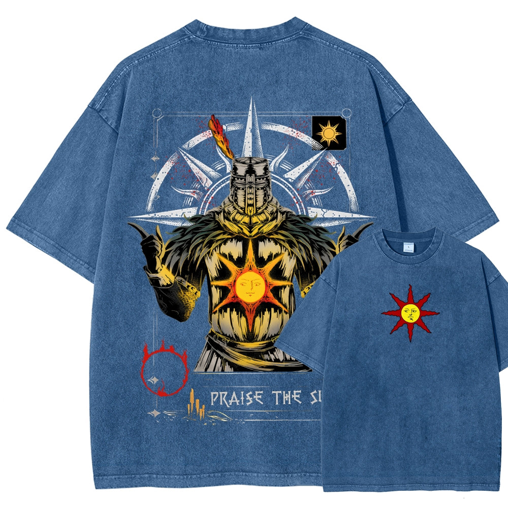 Dark Souls Unisex Fit Washed T-Shirt 2604014485