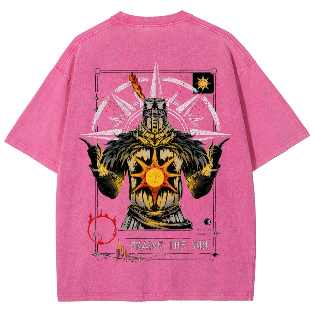 Dark Souls Unisex Fit Washed T-Shirt 2604014485