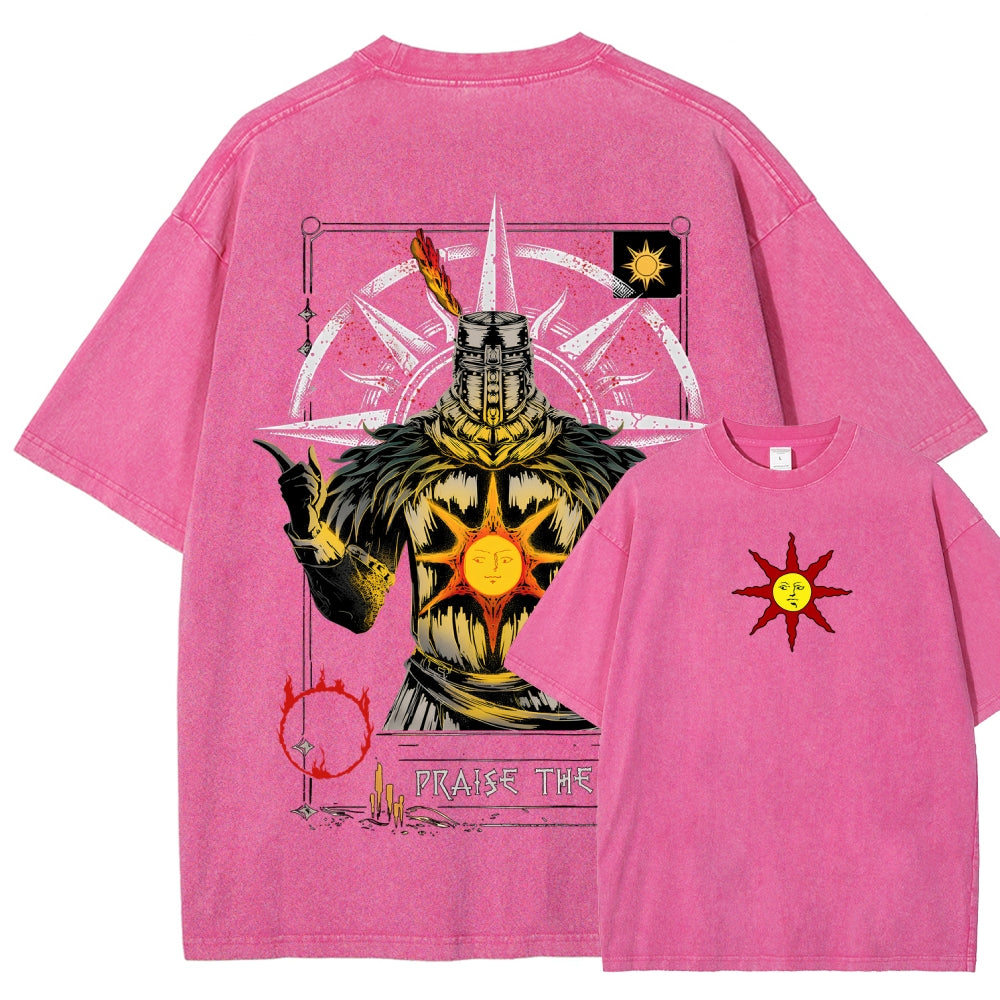 Dark Souls Unisex Fit Washed T-Shirt 2604014485