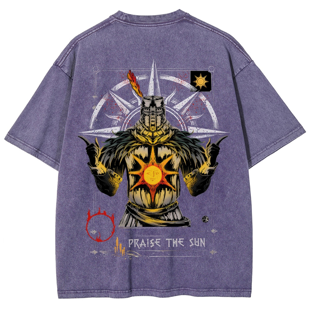 Dark Souls Unisex Fit Washed T-Shirt 2604014485