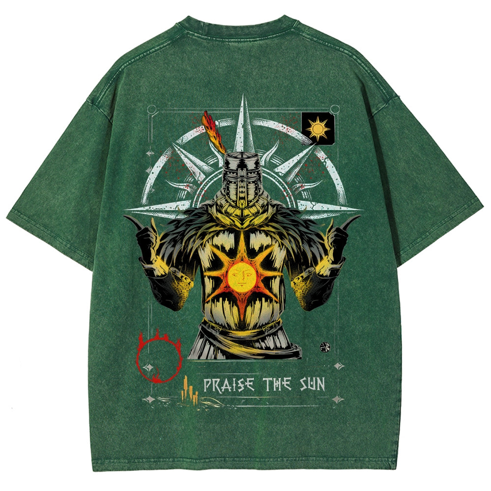 Dark Souls Unisex Fit Washed T-Shirt 2604014485