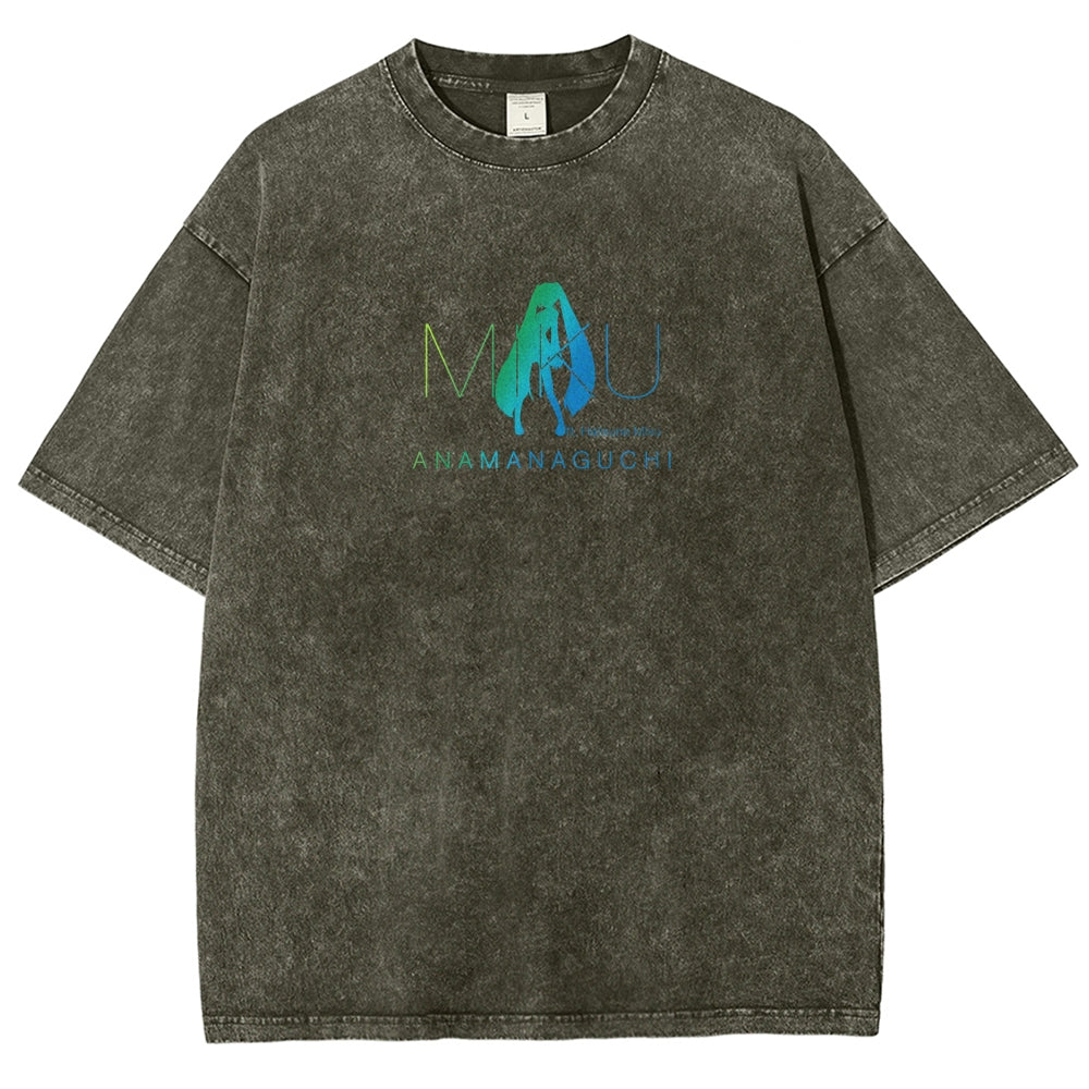 Hatsune Miku Unisex Fit Washed T-Shirt 2604014874