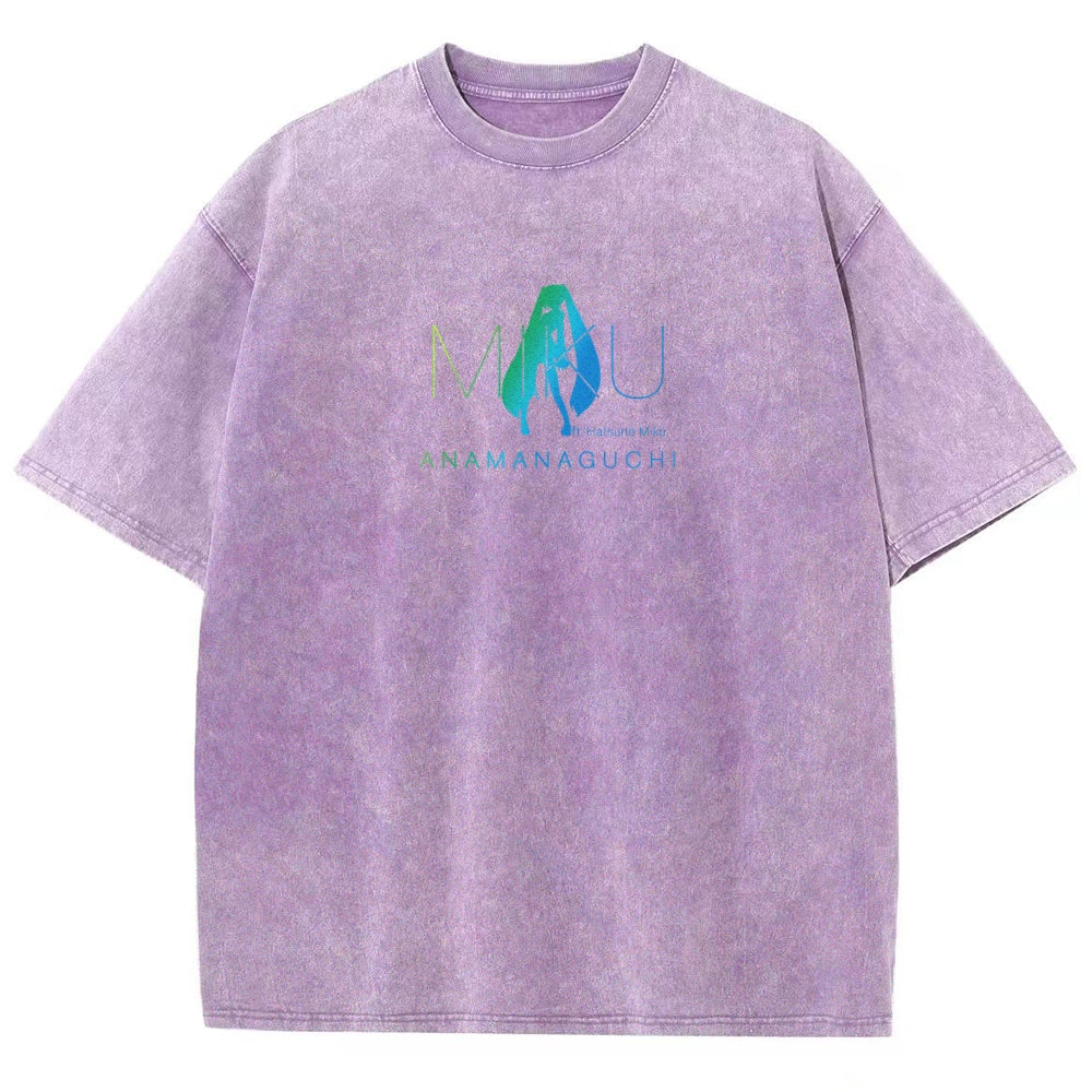 Hatsune Miku Unisex Fit Washed T-Shirt 2604014874