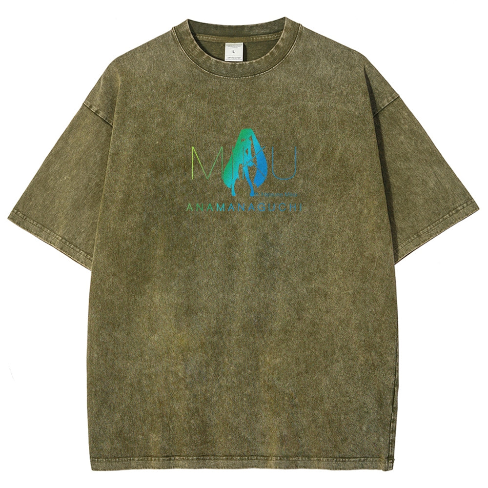 Hatsune Miku Unisex Fit Washed T-Shirt 2604014874