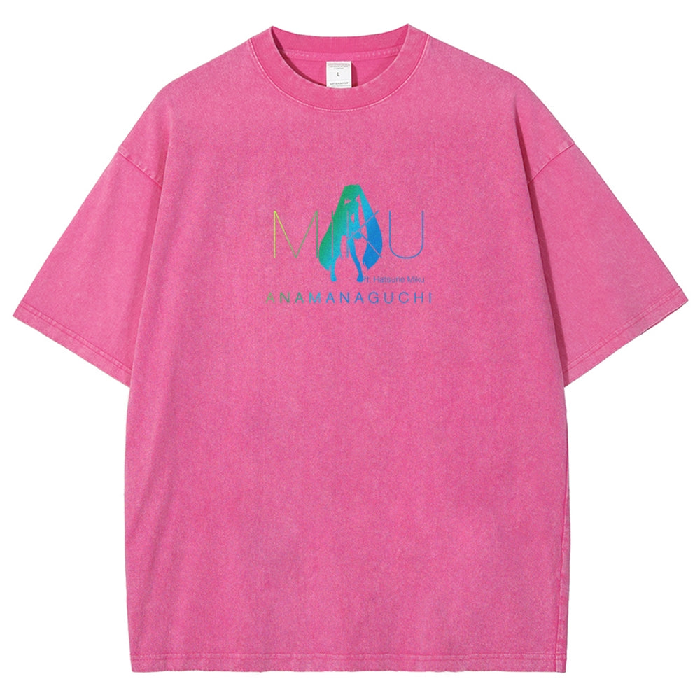 Hatsune Miku Unisex Fit Washed T-Shirt 2604014874