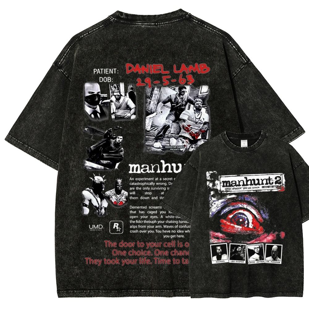 Manhunt Unisex Fit Washed T-Shirt 2604019243