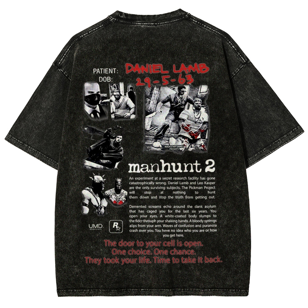 Manhunt Unisex Fit Washed T-Shirt 2604019243