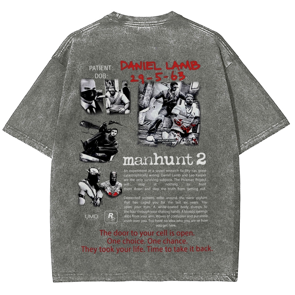 Manhunt Unisex Fit Washed T-Shirt 2604019243