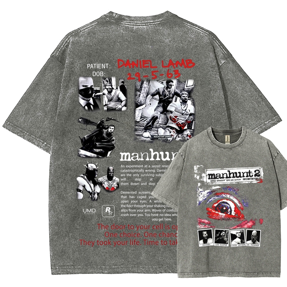 Manhunt Unisex Fit Washed T-Shirt 2604019243