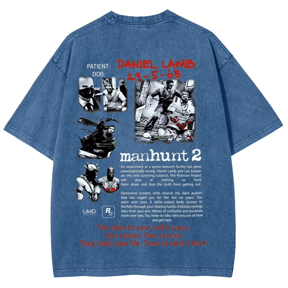 Manhunt Unisex Fit Washed T-Shirt 2604019243