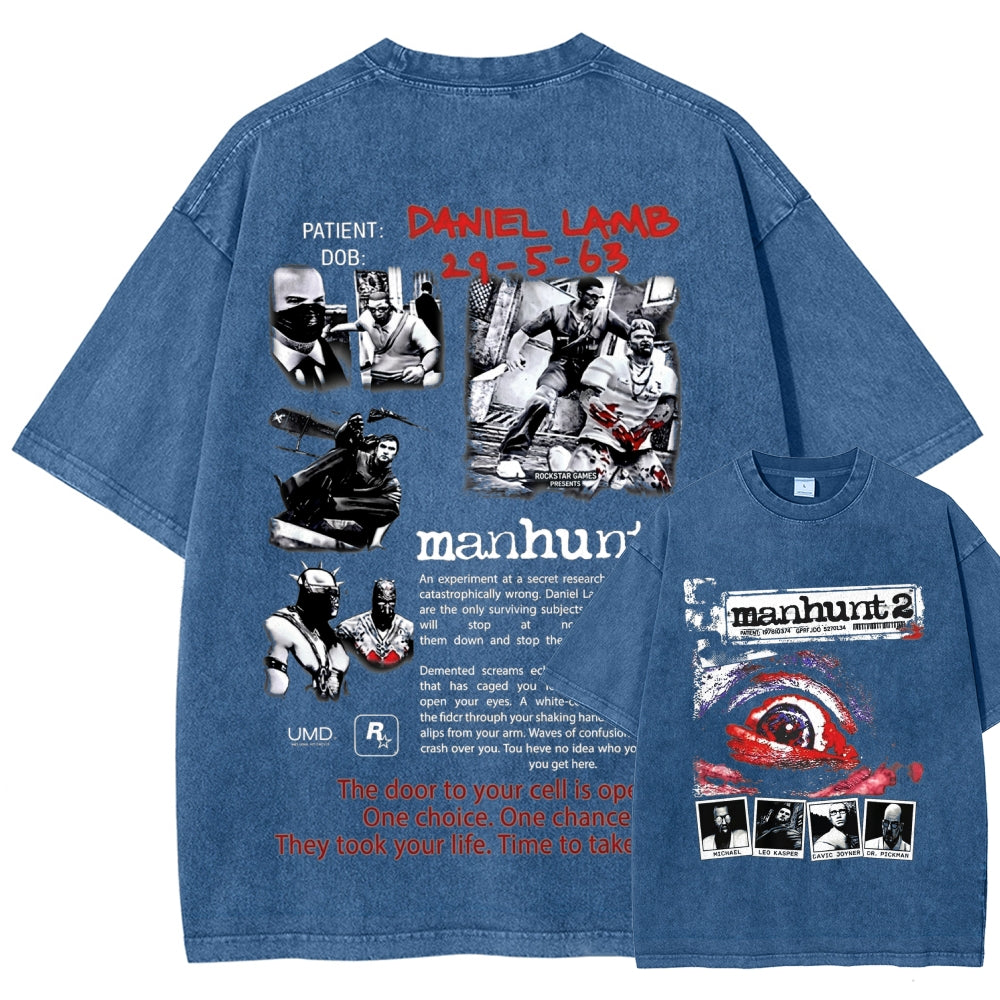 Manhunt Unisex Fit Washed T-Shirt 2604019243