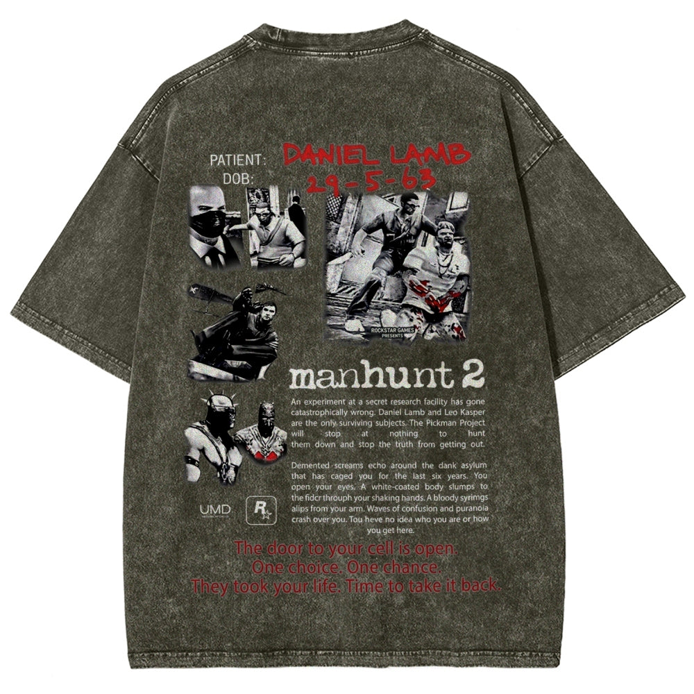 Manhunt Unisex Fit Washed T-Shirt 2604019243