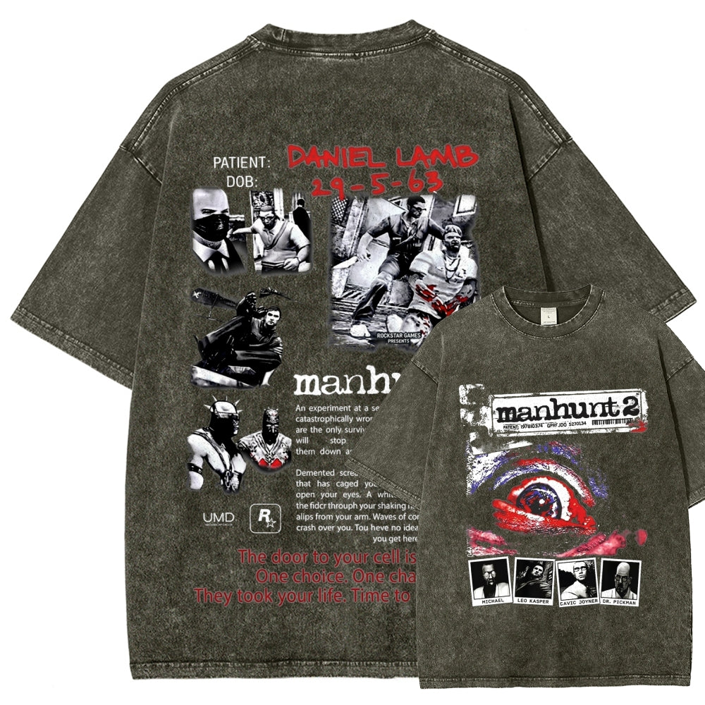 Manhunt Unisex Fit Washed T-Shirt 2604019243