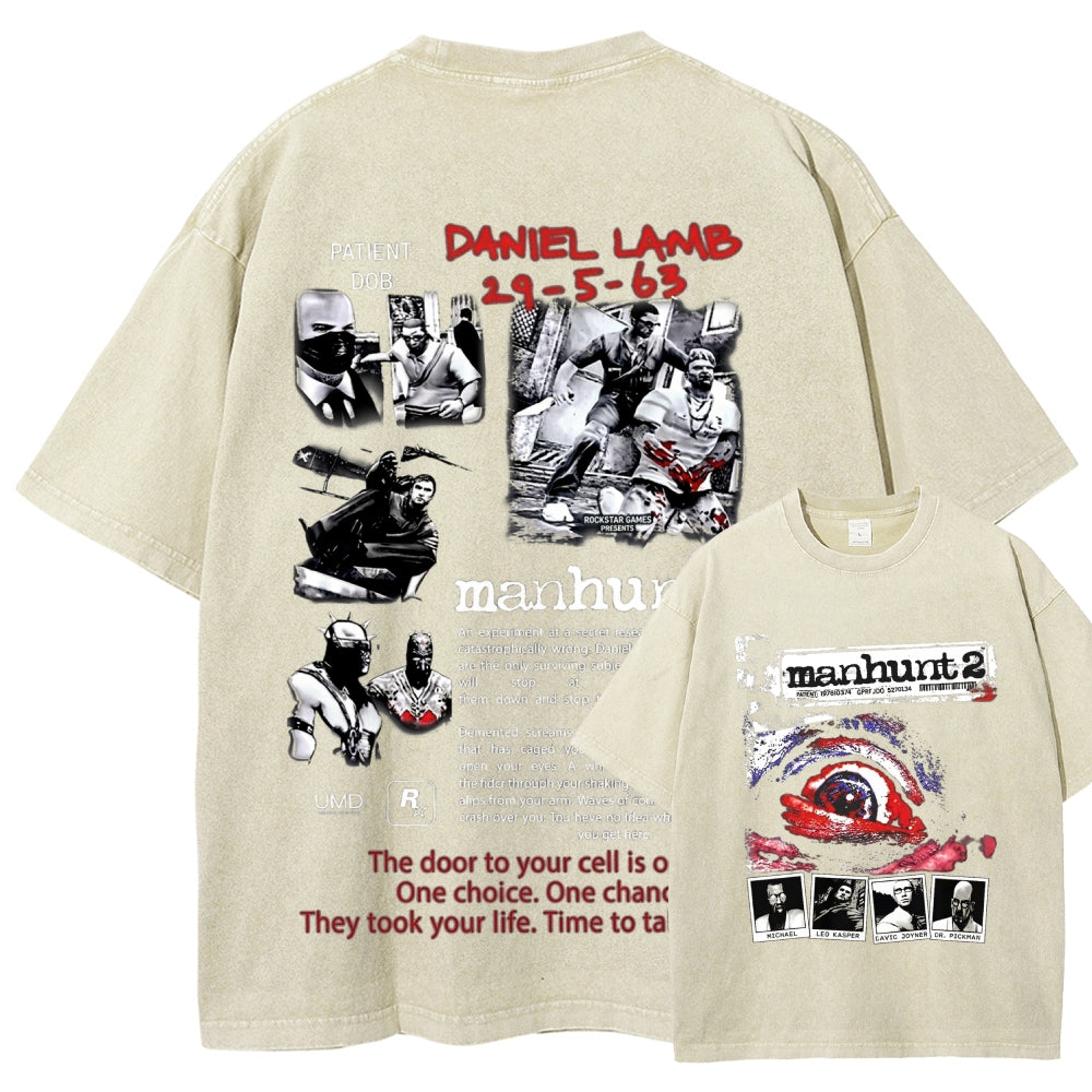 Manhunt Unisex Fit Washed T-Shirt 2604019243