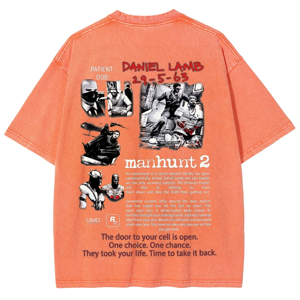 Manhunt Unisex Fit Washed T-Shirt 2604019243