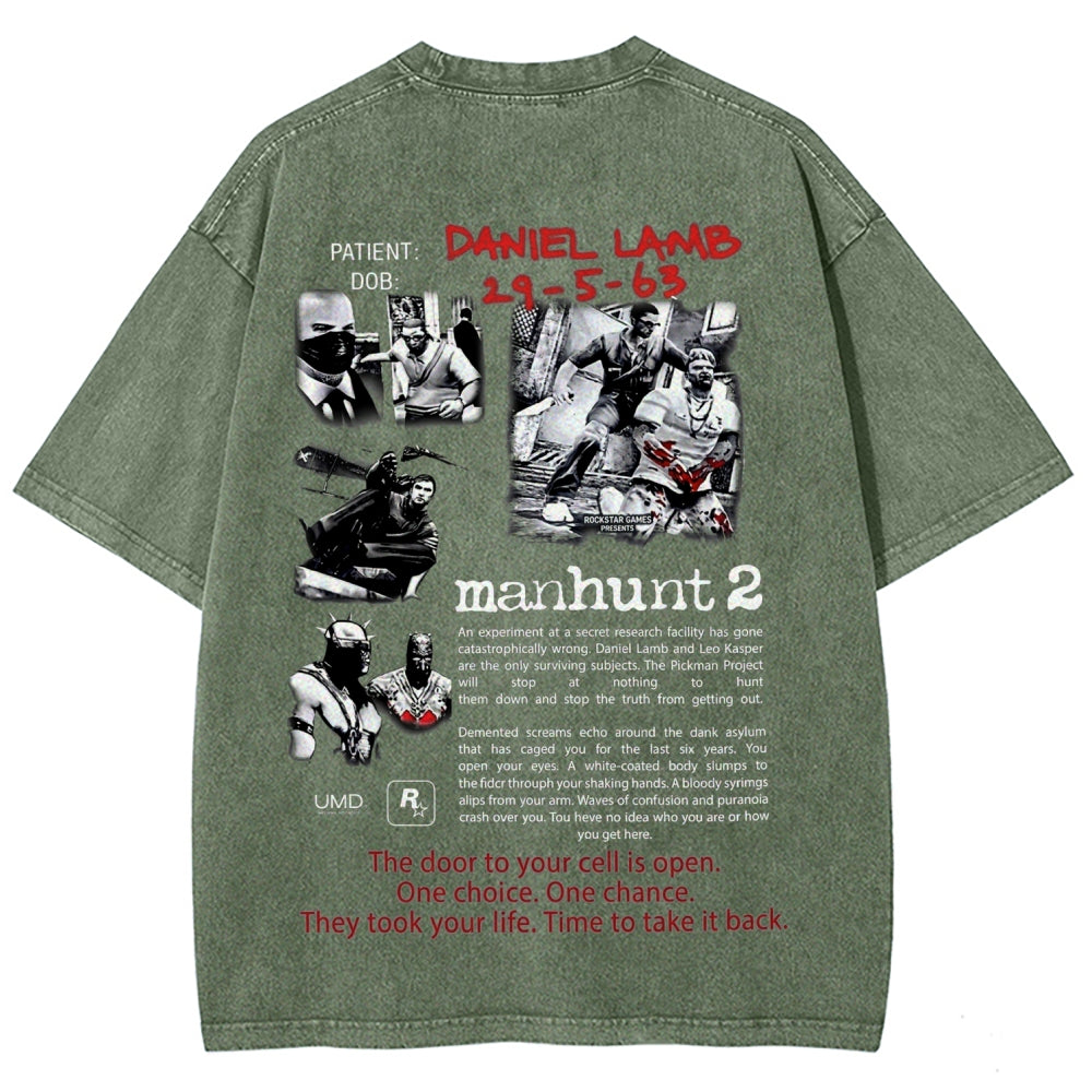 Manhunt Unisex Fit Washed T-Shirt 2604019243