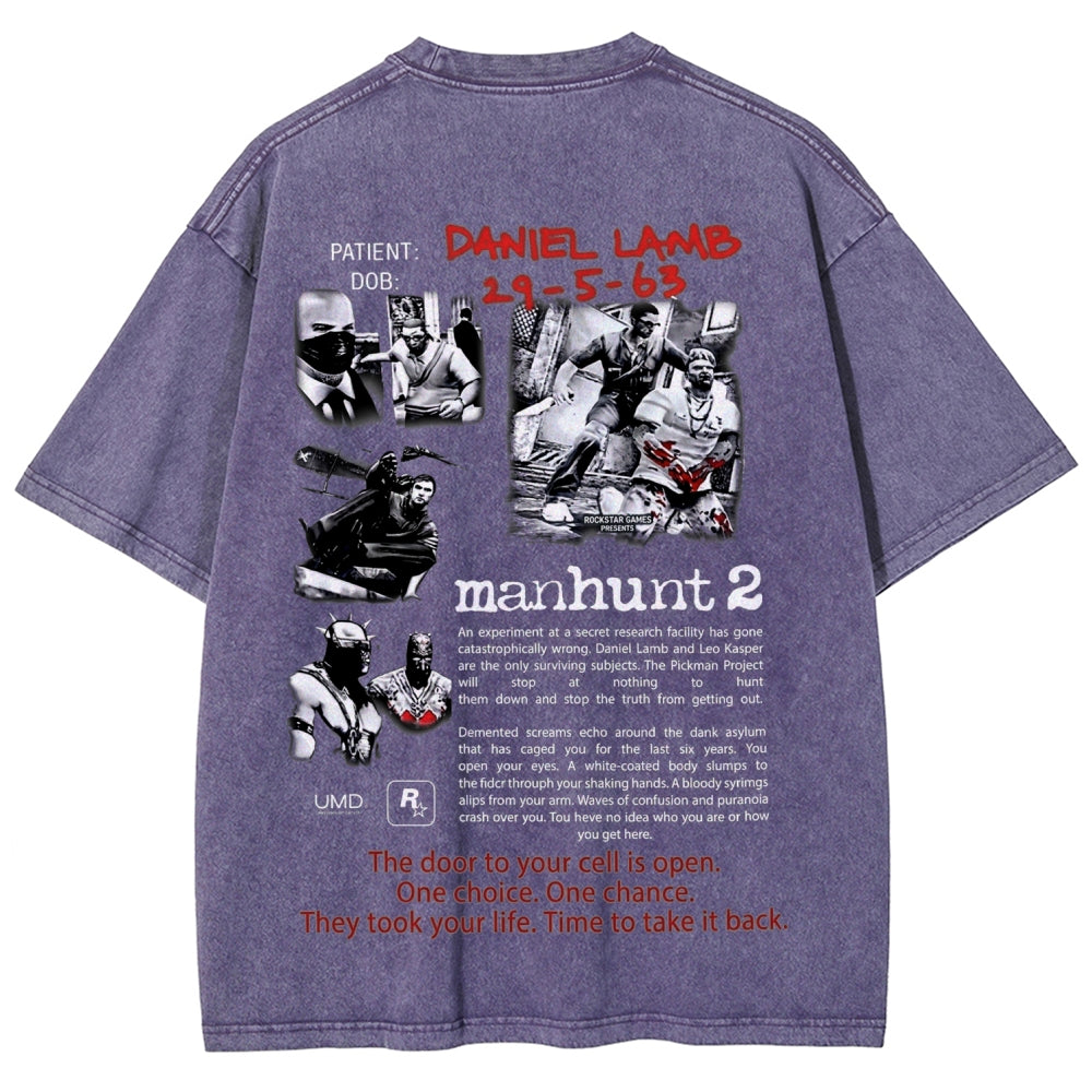 Manhunt Unisex Fit Washed T-Shirt 2604019243