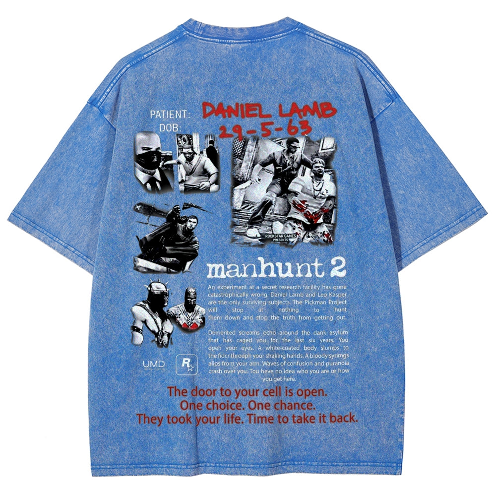 Manhunt Unisex Fit Washed T-Shirt 2604019243