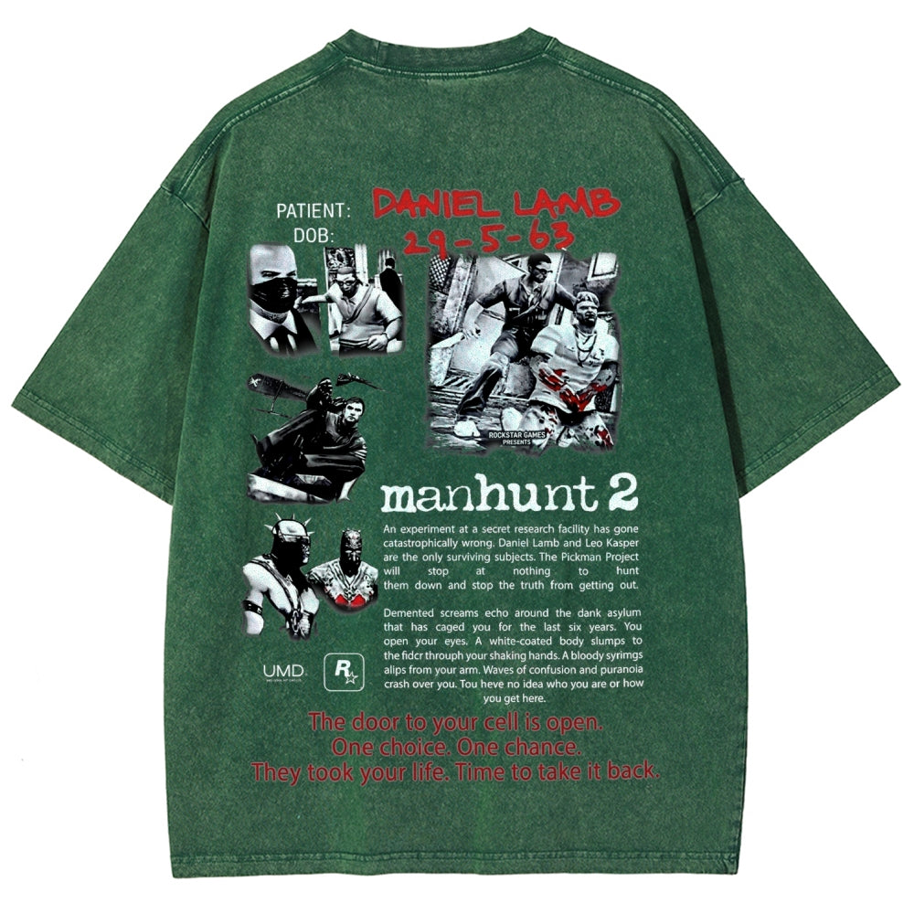 Manhunt Unisex Fit Washed T-Shirt 2604019243