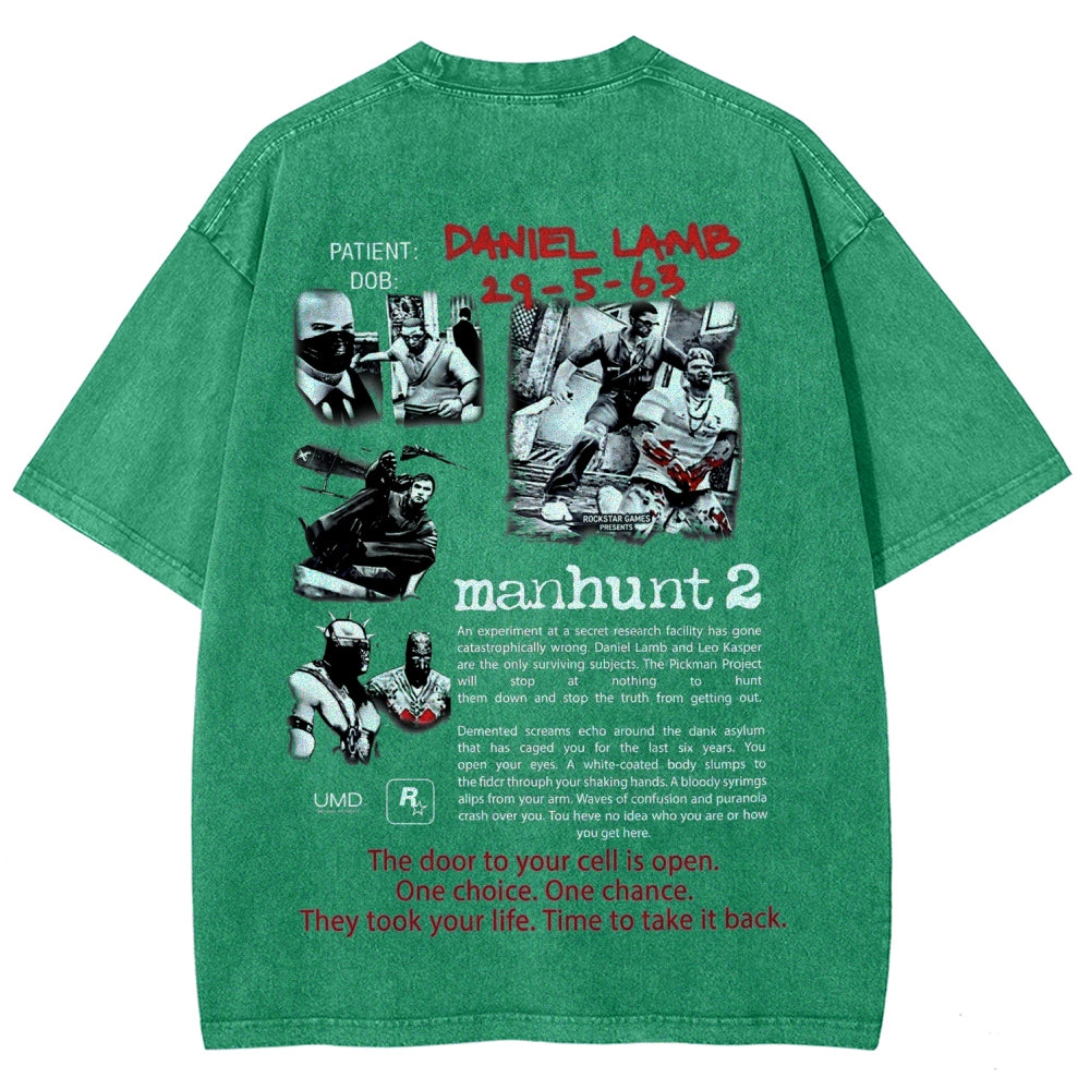Manhunt Unisex Fit Washed T-Shirt 2604019243