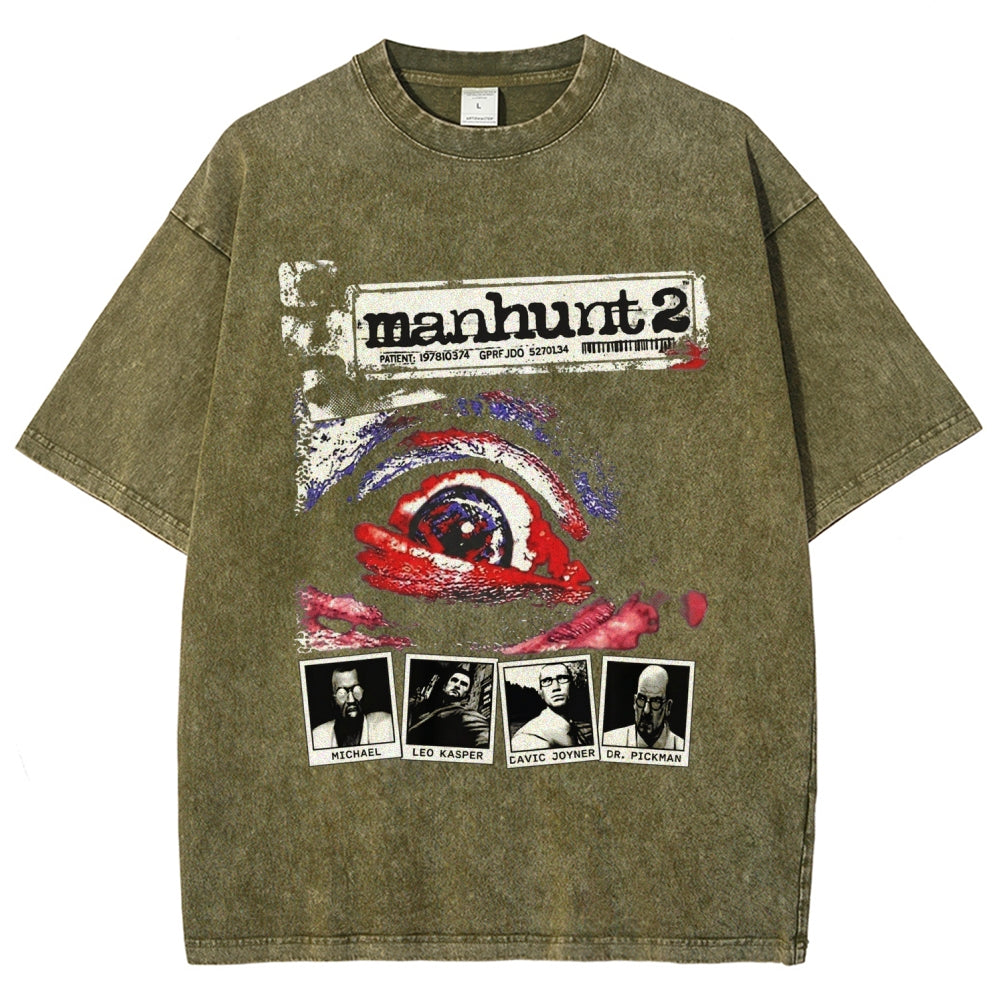 Manhunt Unisex Fit Washed T-Shirt 2604019243