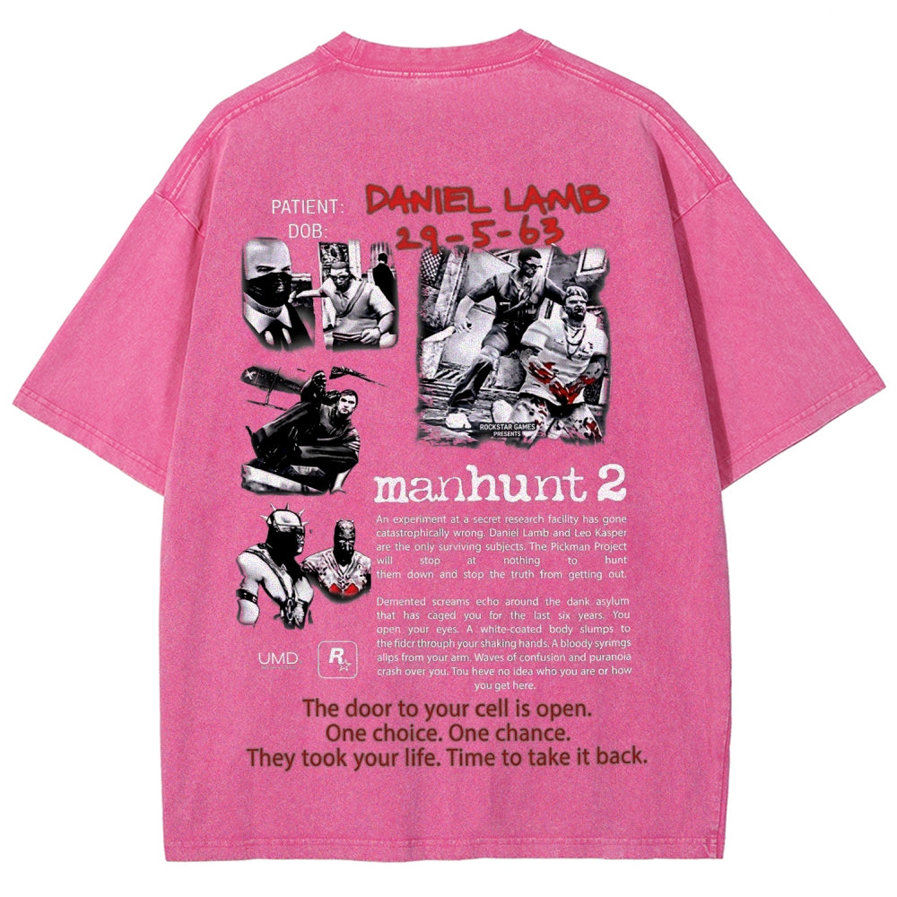 Manhunt Unisex Fit Washed T-Shirt 2604019243
