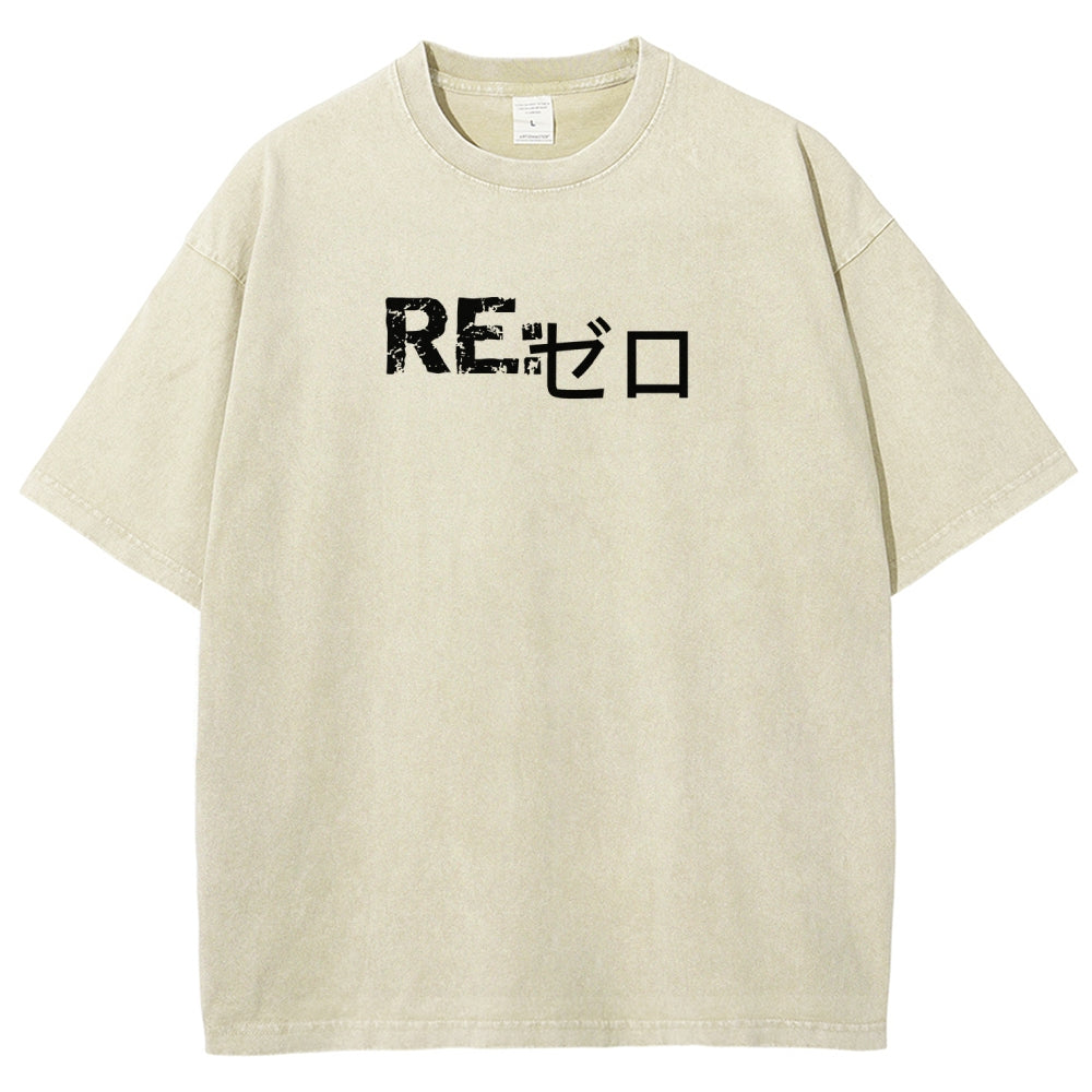 Re:Zero Unisex Fit Washed T-Shirt 2605005190