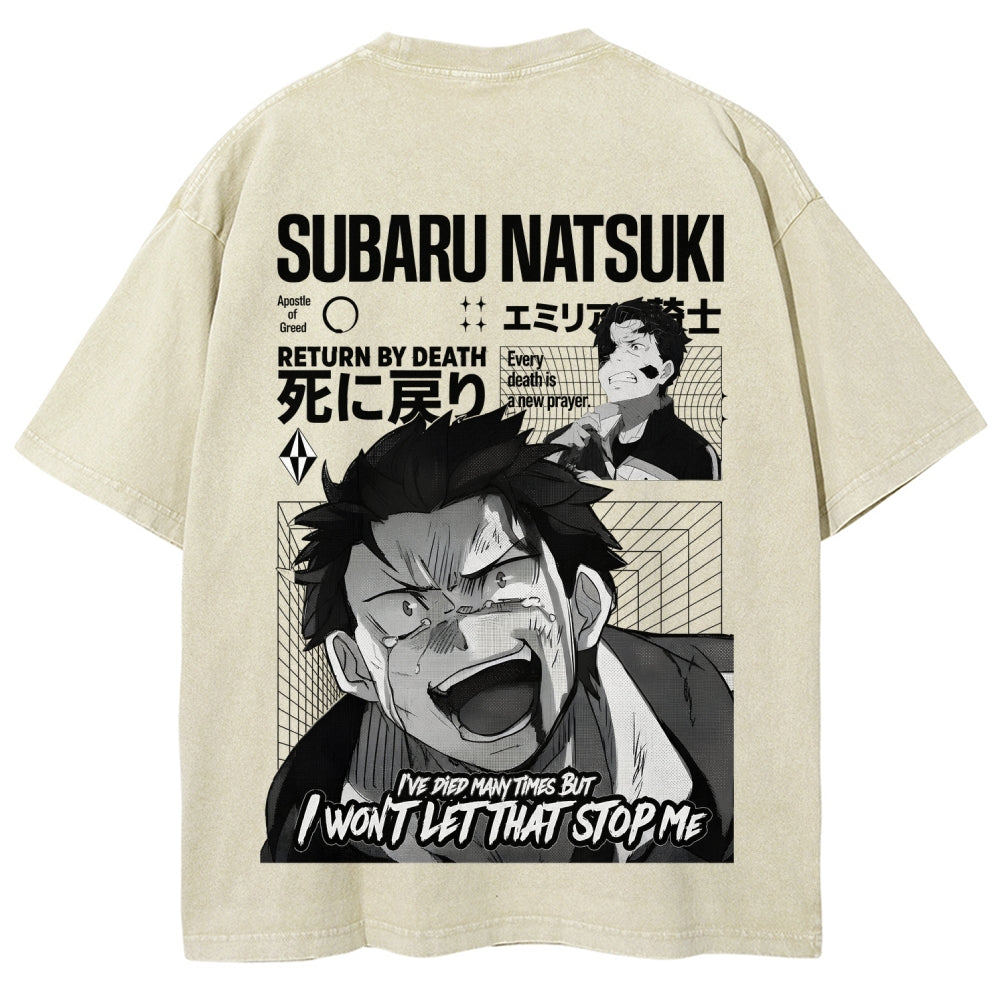 Re:Zero Unisex Fit Washed T-Shirt 2605005190