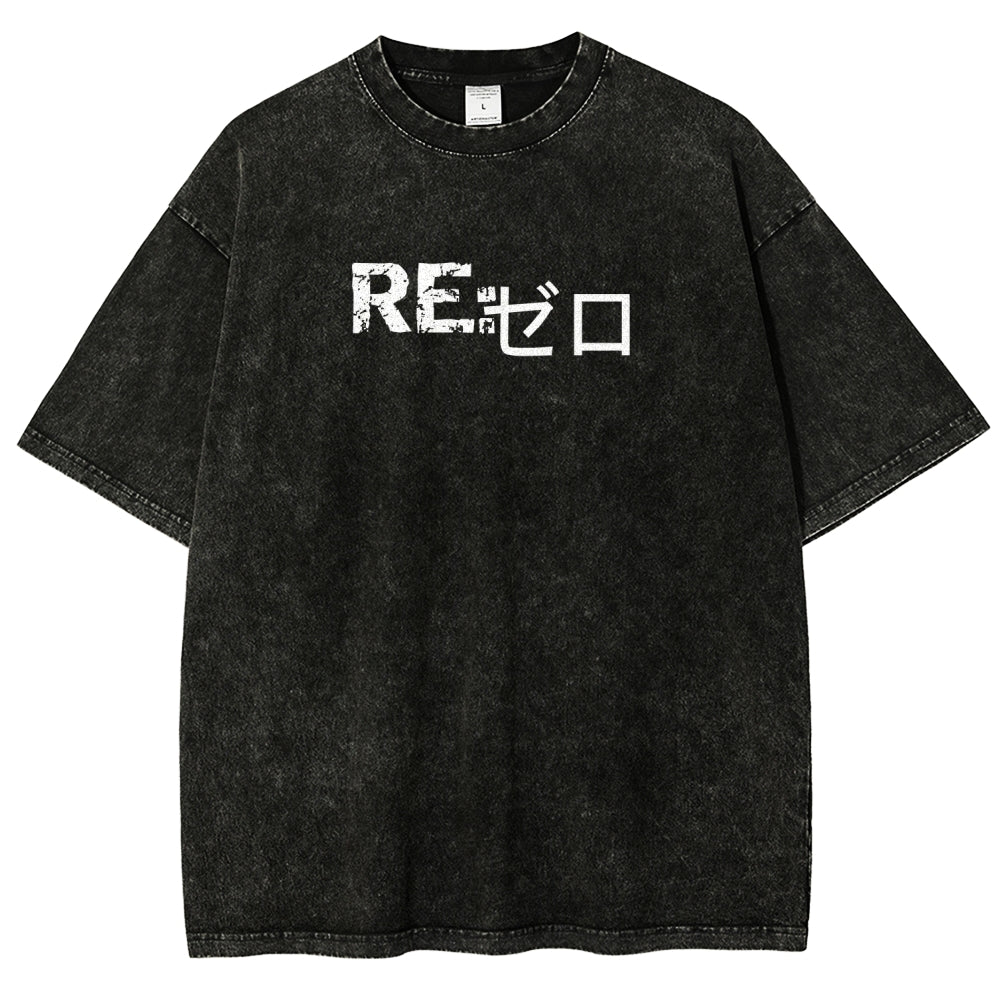 Re:Zero Unisex Fit Washed T-Shirt 2605005190