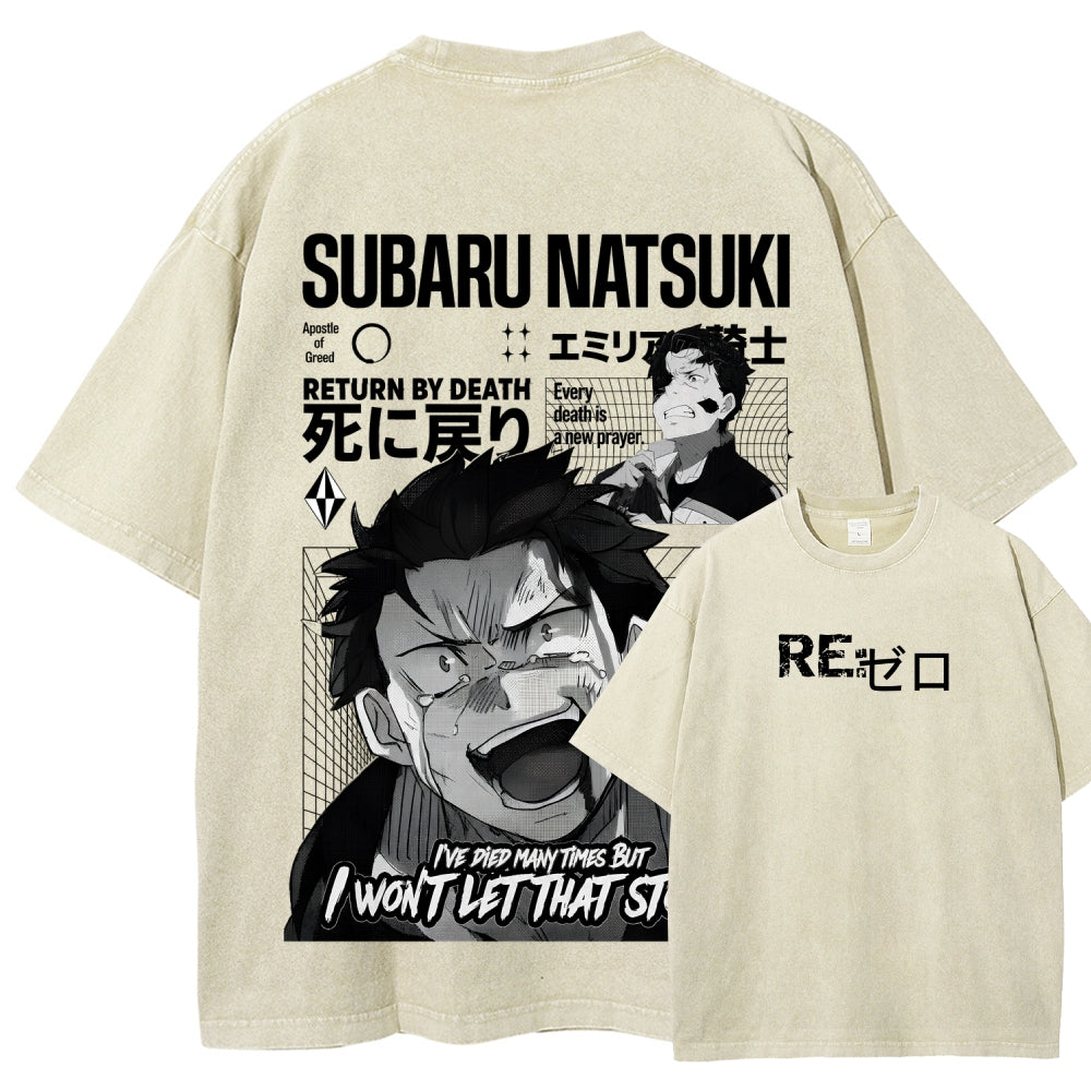 Re:Zero Unisex Fit Washed T-Shirt 2605005190