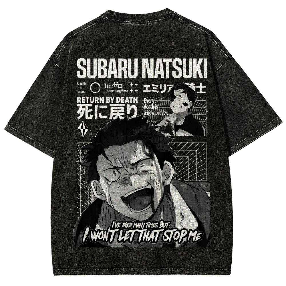 Re:Zero Unisex Fit Washed T-Shirt 2605005190