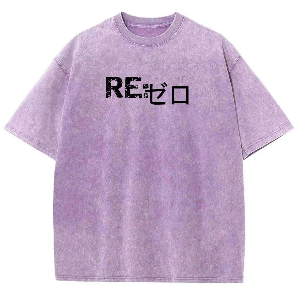 Re:Zero Unisex Fit Washed T-Shirt 2605005190