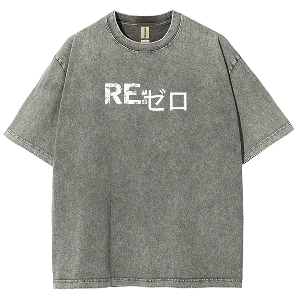 Re:Zero Unisex Fit Washed T-Shirt 2605005190