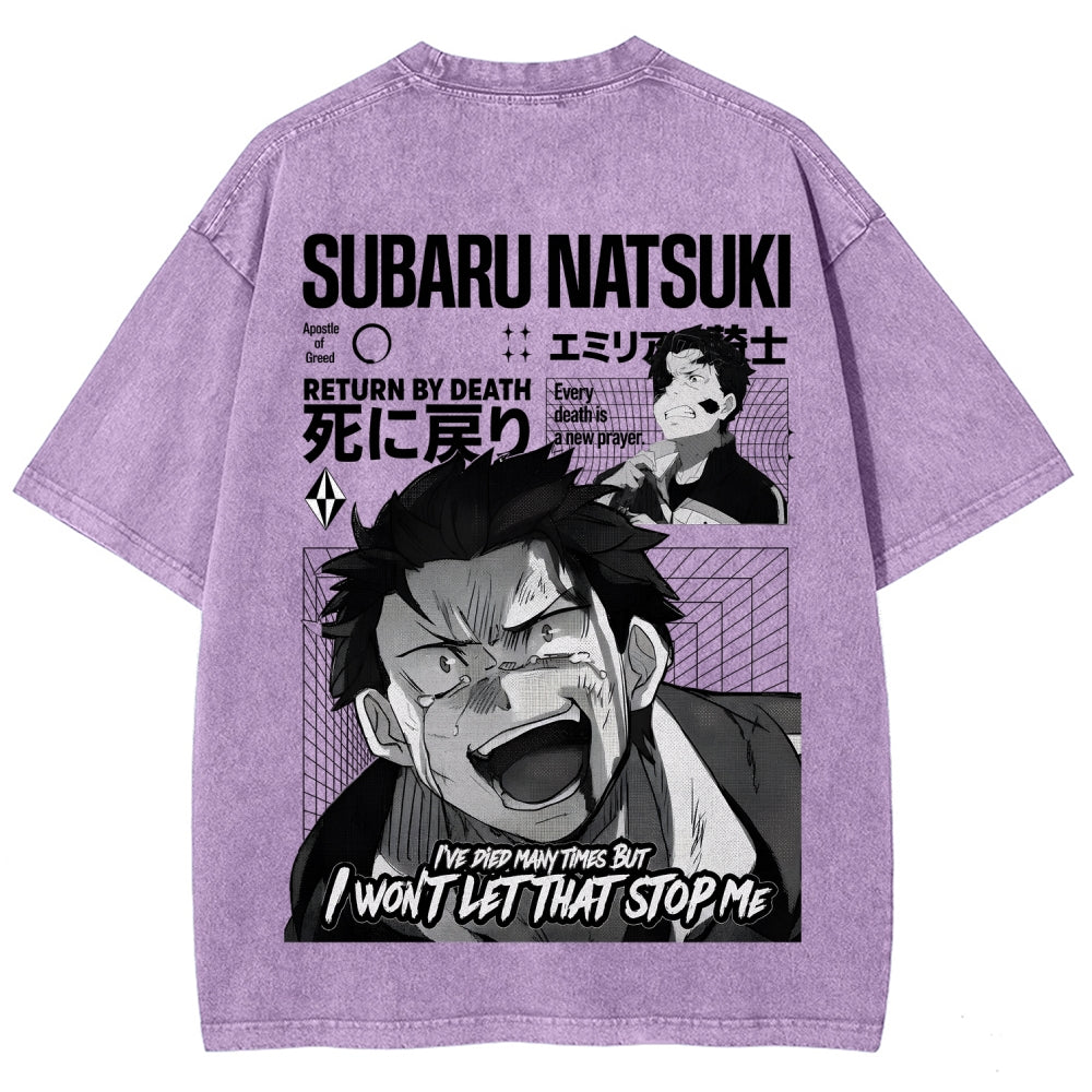 Re:Zero Unisex Fit Washed T-Shirt 2605005190