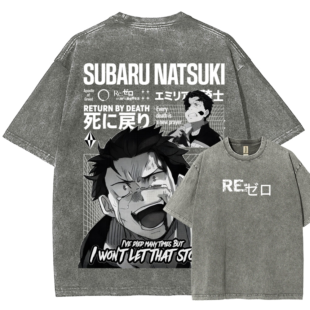 Re:Zero Unisex Fit Washed T-Shirt 2605005190