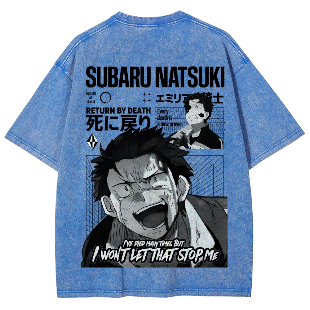 Re:Zero Unisex Fit Washed T-Shirt 2605005190