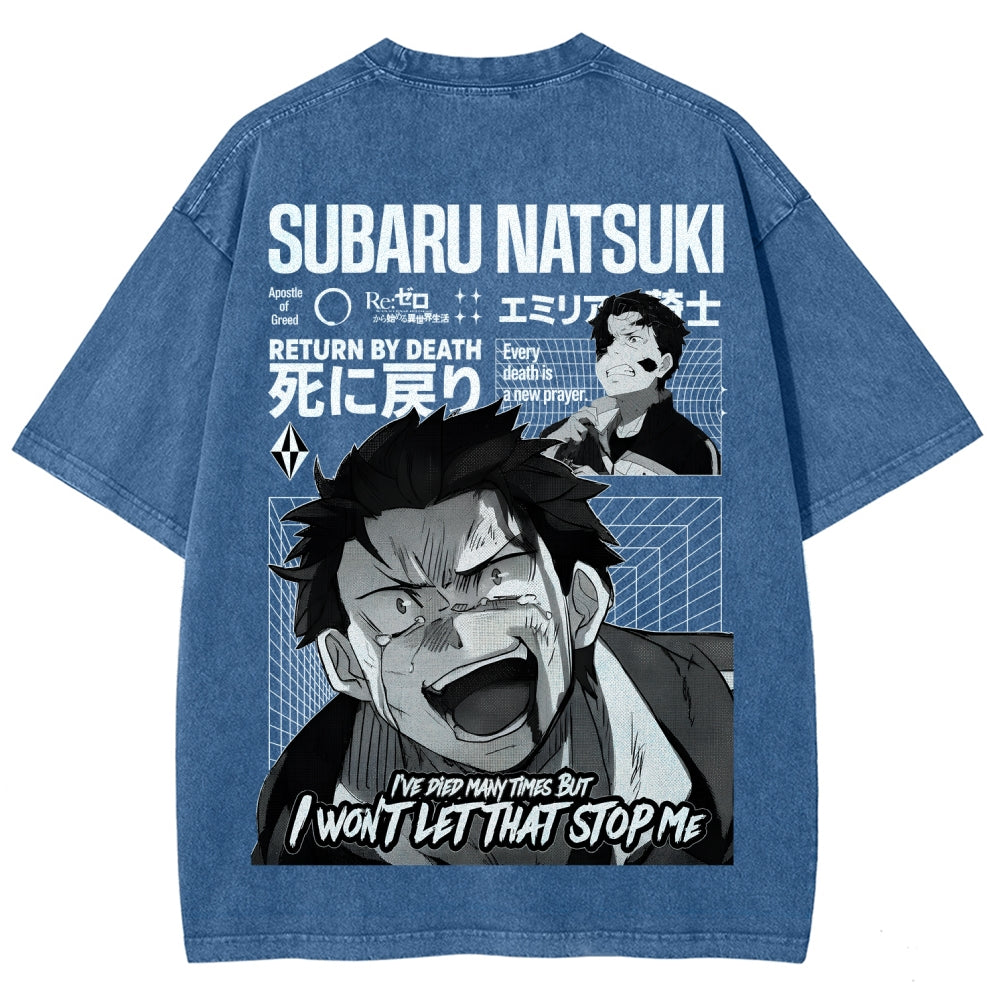 Re:Zero Unisex Fit Washed T-Shirt 2605005190
