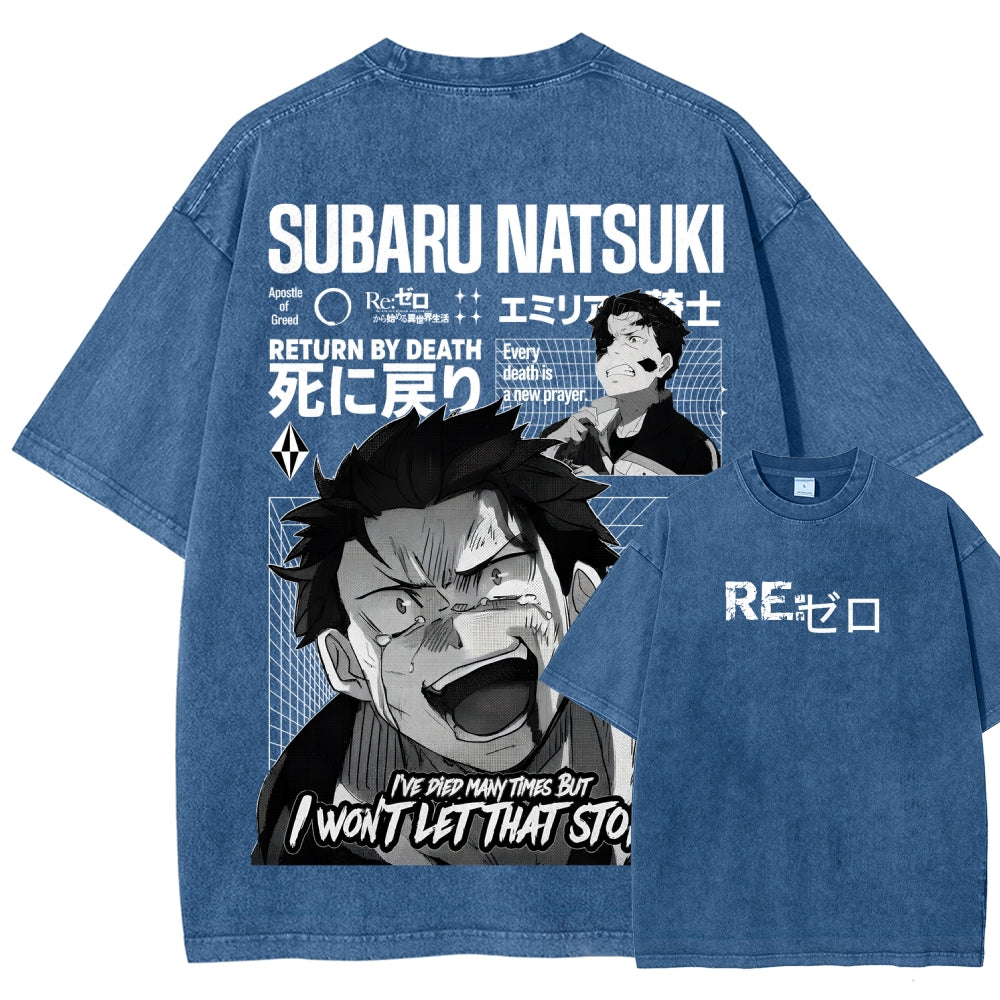 Re:Zero Unisex Fit Washed T-Shirt 2605005190