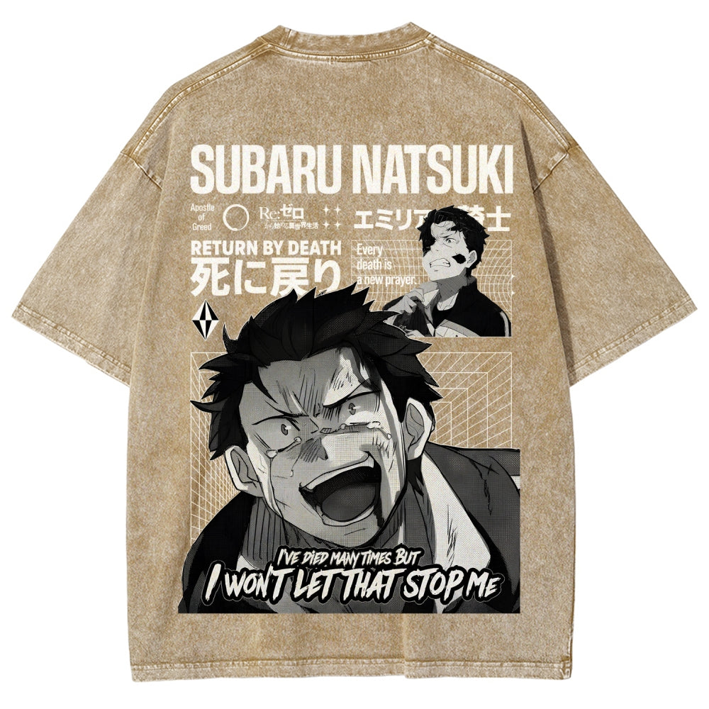 Re:Zero Unisex Fit Washed T-Shirt 2605005190