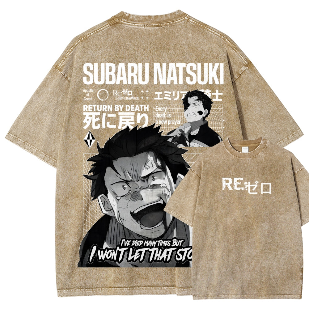 Re:Zero Unisex Fit Washed T-Shirt 2605005190