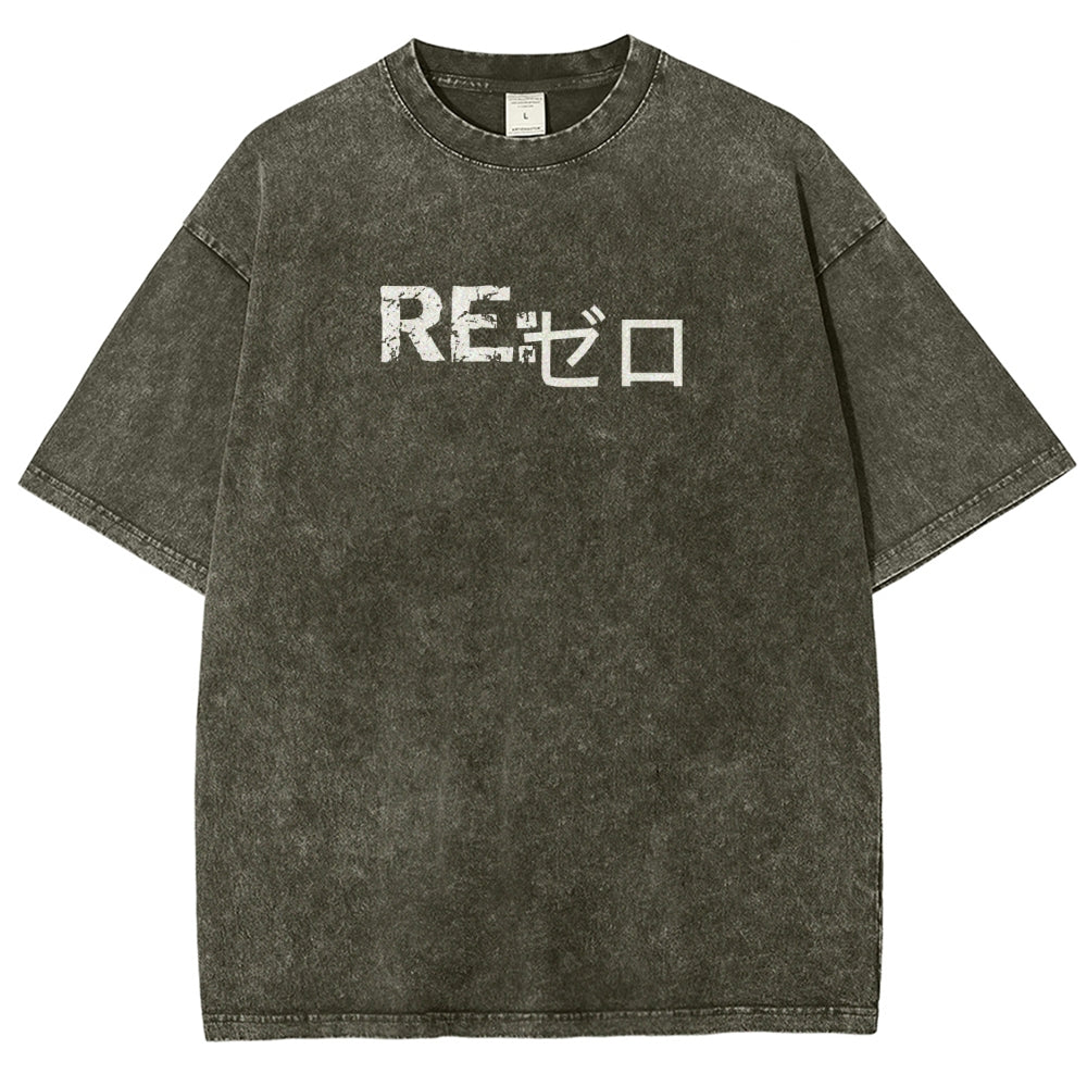 Re:Zero Unisex Fit Washed T-Shirt 2605005190