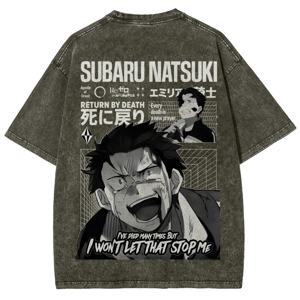 Re:Zero Unisex Fit Washed T-Shirt 2605005190